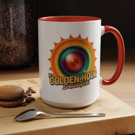 "It's Golden Hour Somewhere" Photography Accent Mug (11/15oz)