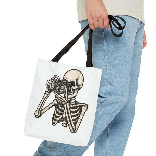 Skeleton Photographer Tote Bag
