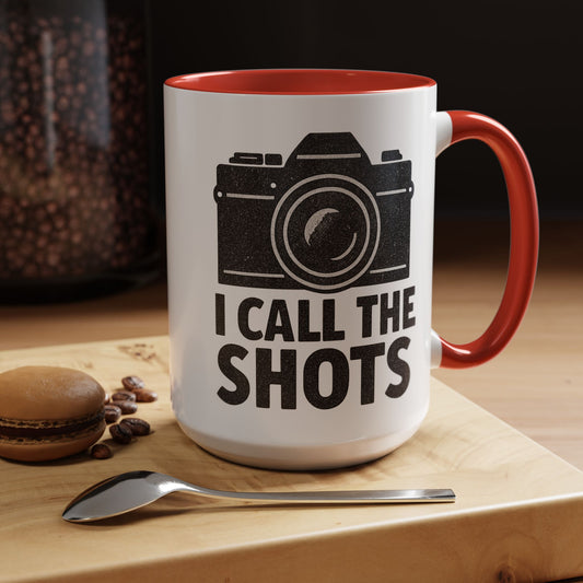 "I Call the Shots" Photographer Accent Mug (11/15oz)