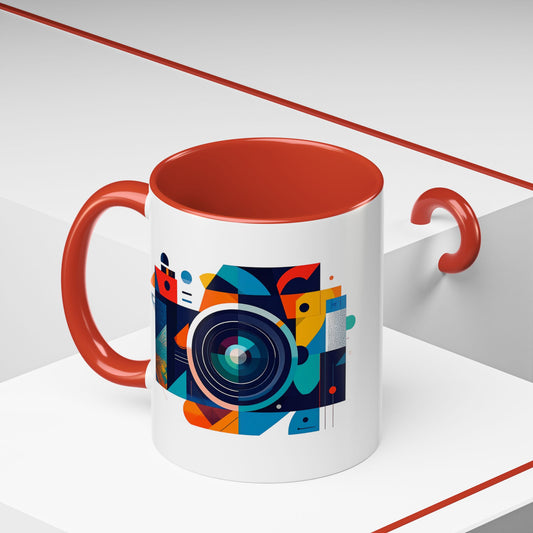Cubist Camera Coffee Mug — Photography Accent Mug (11/15oz)
