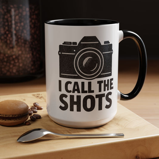 "I Call the Shots" Photographer Accent Mug (11/15oz)