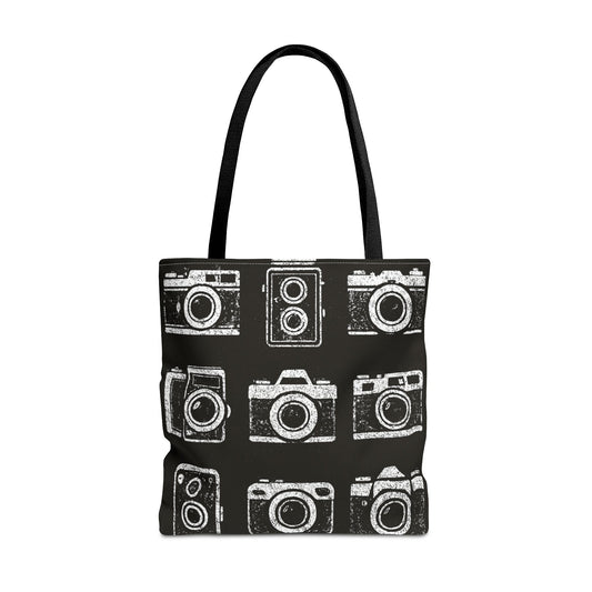 Distressed Vintage Camera Tote Bag