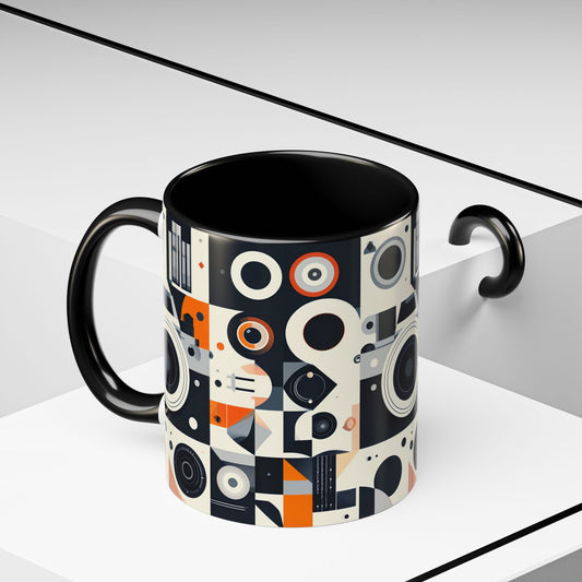 Bauhaus Cubism Camera & Lenses Accent Coffee Mug (11/15oz)