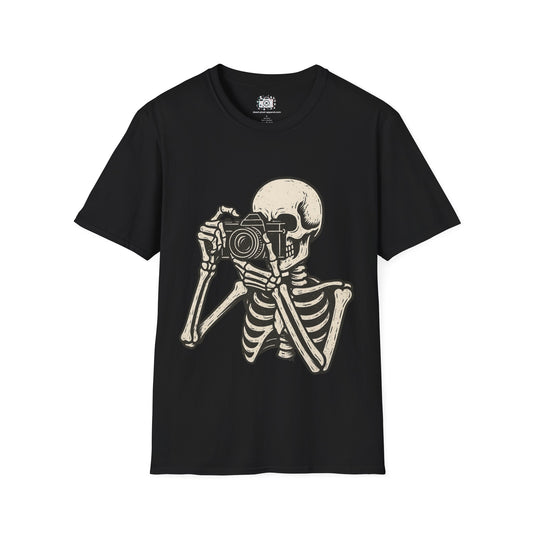 Skeleton Snapping a Shot Shirt