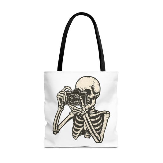 Skeleton Photographer Tote Bag