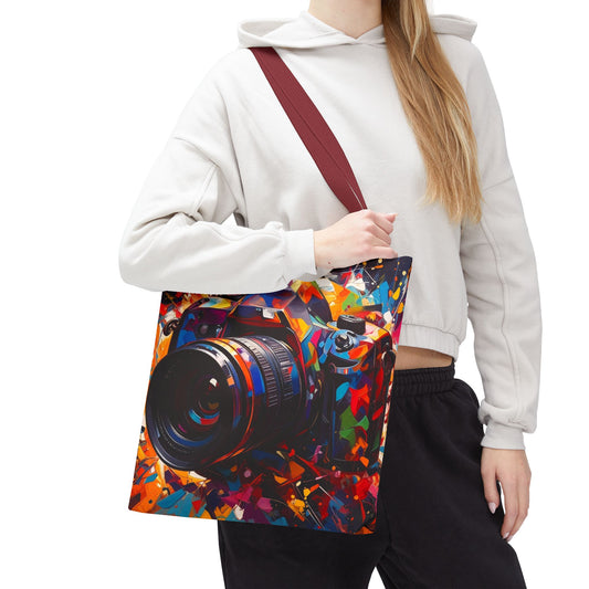Color Explosion Camera Design Tote Bag