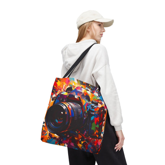 Color Explosion Camera Design Tote Bag